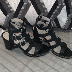 Strappy buckle heels